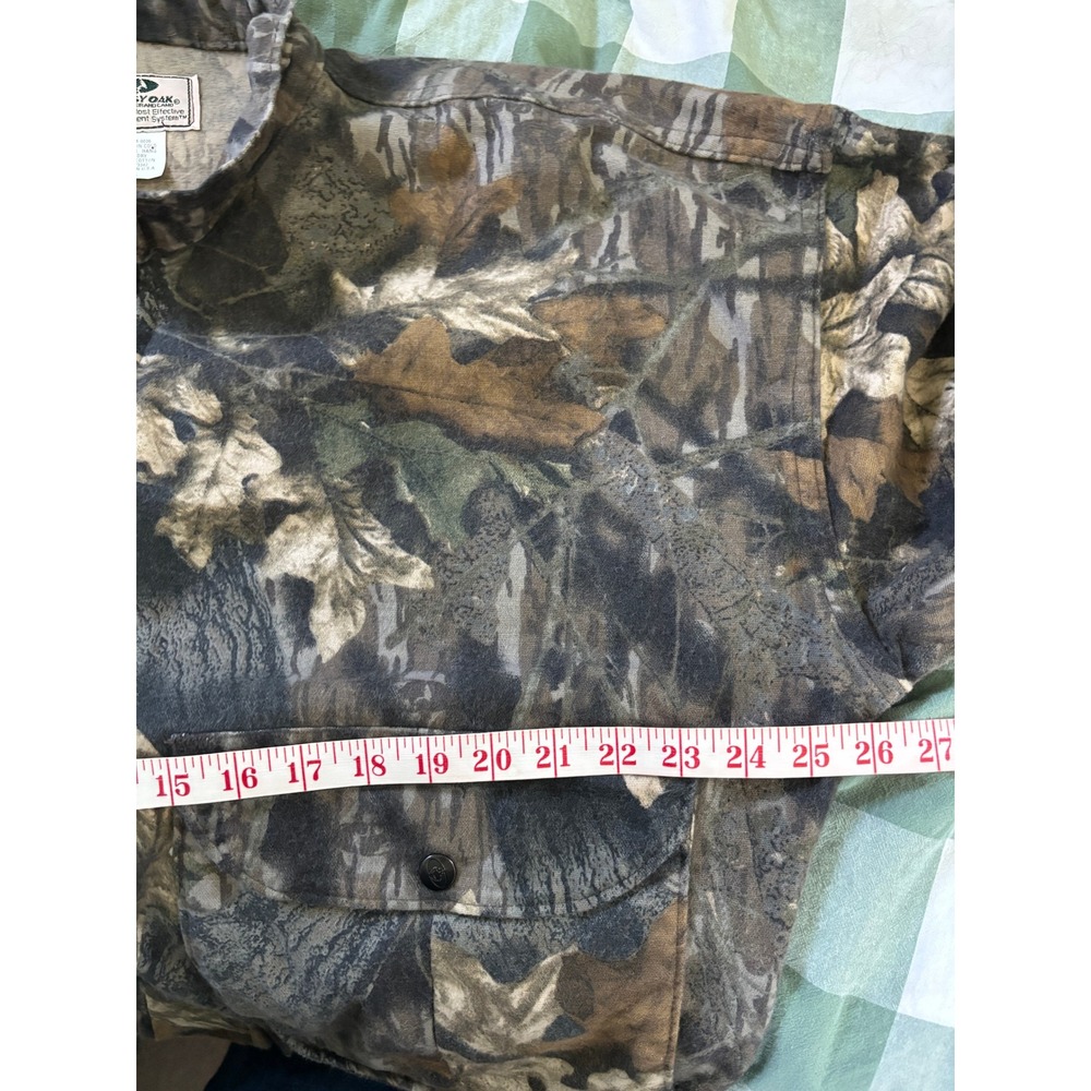 Mossy Oak Camo Bomber Jacket Mens Large Vintage 100 Cotton Full Zip Made in USA - Picture 6 of 7